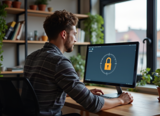 HTTPS : pourquoi est-il indispensable pour votre site web en 2025 ? Jeune developpeur web concentré sur son écran avec HTTPS