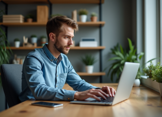 Transférer ses données vers le cloud : astuces et conseils pour réussir Homme d'affaires utilisant un ordinateur pour stocker dans le cloud