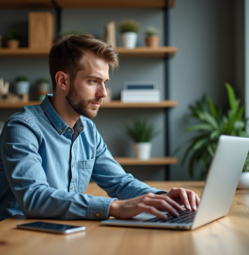 Homme d'affaires utilisant un ordinateur pour stocker dans le cloud