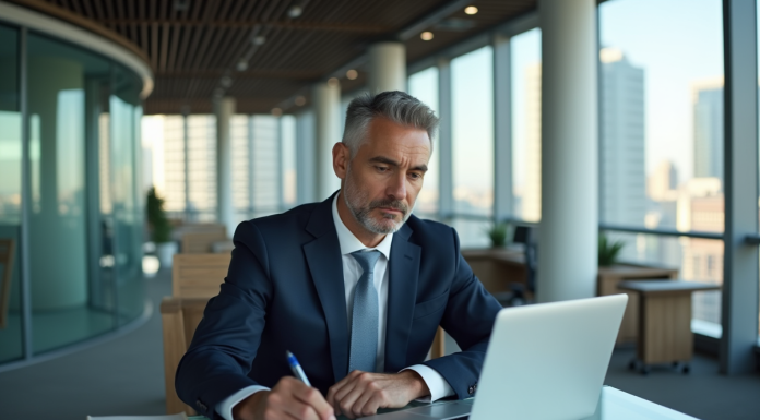 Manager vs Lead : quelles différences et rôles dans une entreprise ? Manager daffaires en réunion dans un bureau moderne